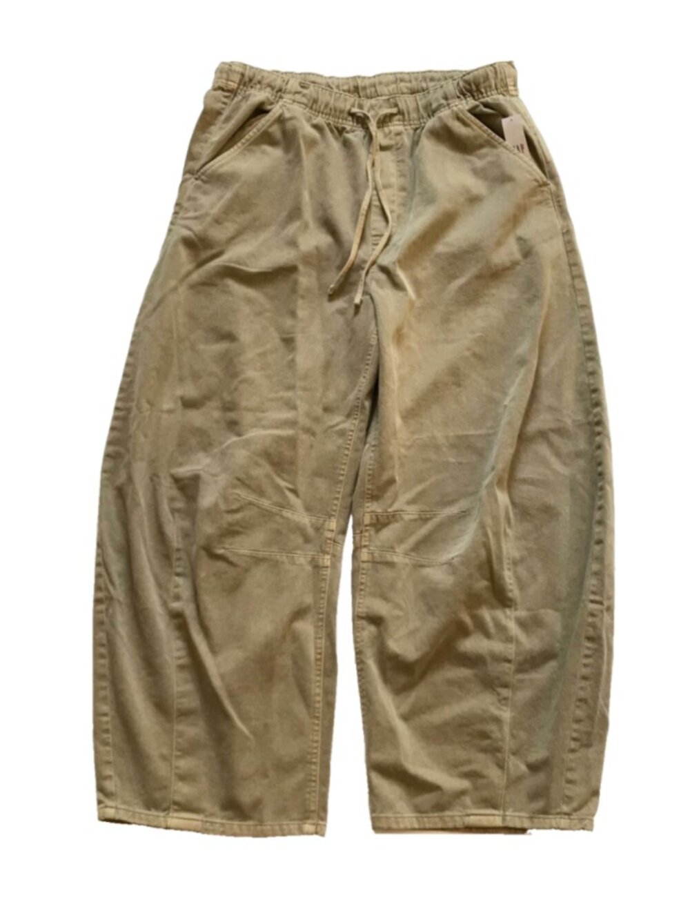 NWT GAP EZ Waist Pull On Barrel Leg Khaki Chino Pants Womens Medium Hayes Brown - Picture 13 of 14